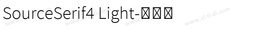 SourceSerif4 Light字体转换